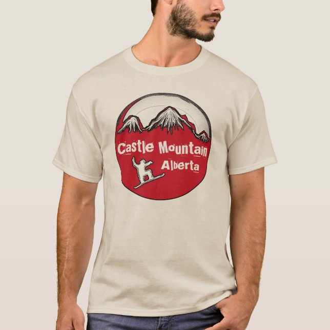Castle Mountain Alberta Canada-killar, T. Tee Shirt (Framsida)