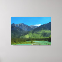 Castle Mountain och Bow River, Banff Alberta