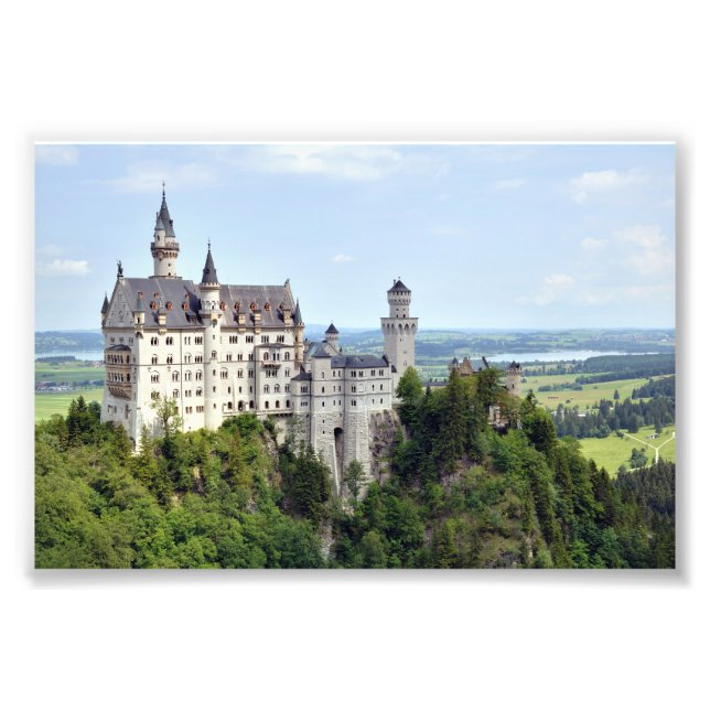 Castle Neuschwanstein Bavaria Tyskland Fototryck (Framsidan)