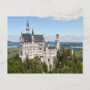 Castle Neuschwanstein vid Schwangau Bavaria German Vykort