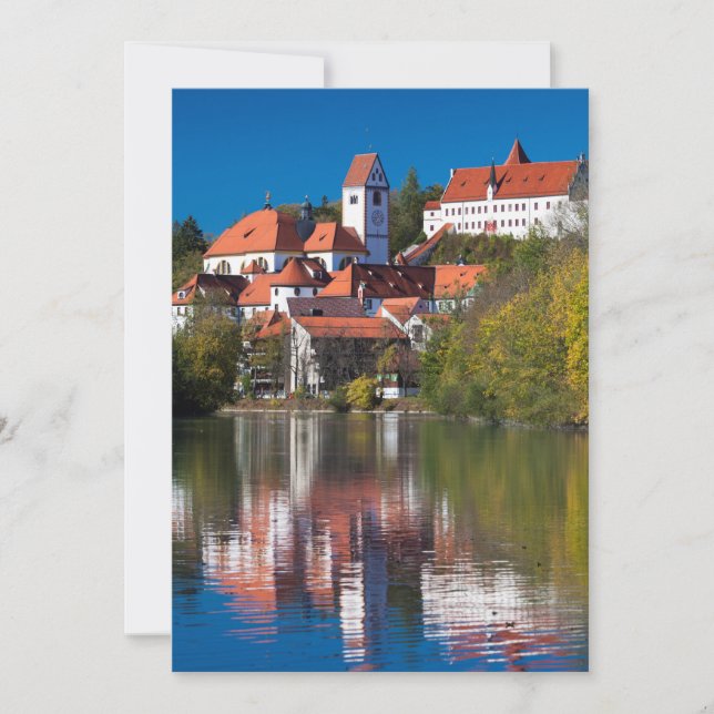 Castle och Abby vid floden Tack Kort (Framsida)