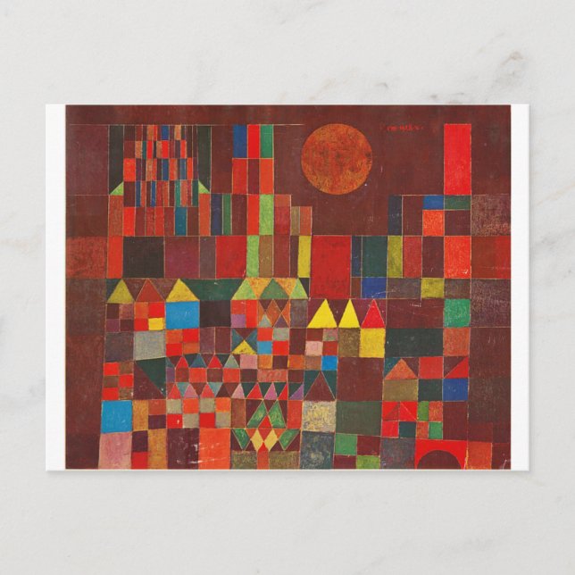 Castle och Sol, Paul Klee Expressionism  Vykort (Framsida)