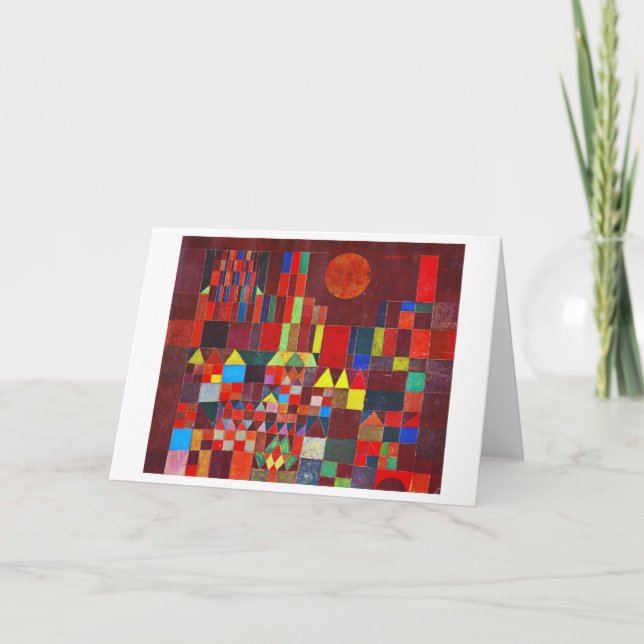 Castle och Sol, Paul Klee Kort (Framsida)