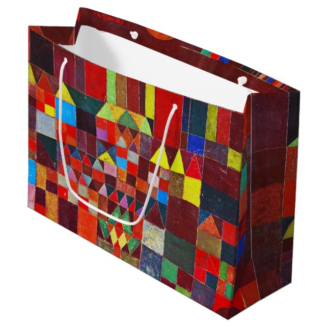 Castle och Sol, Paul Klee Large Gift Bag (Framsidan Vinklad)