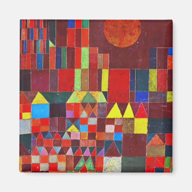 Castle och Sol, Paul Klee Magnet (Framsidan)