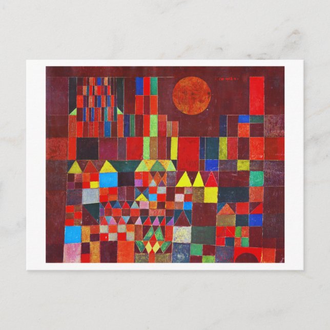 Castle och Sol, Paul Klee Vykort (Framsida)