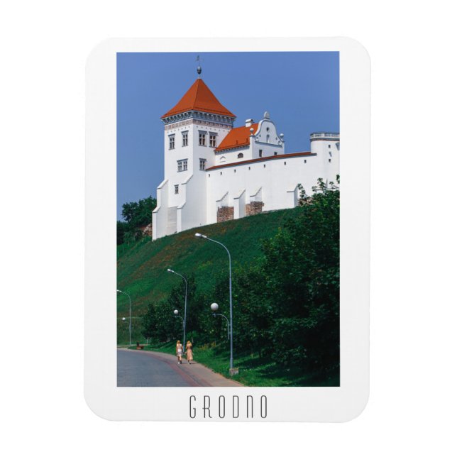 Castle of Belarus Grodno Cityscape City Architectu Magnet (Vertikal)