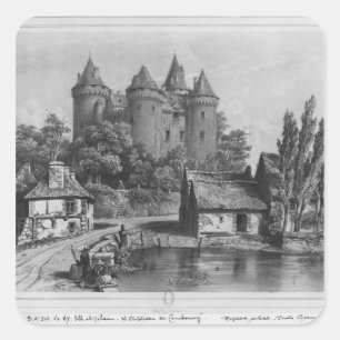 Castle of Combourg Fyrkantigt Klistermärke