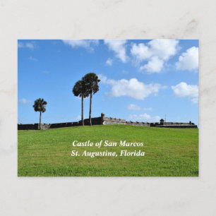 Castle of San Marco St. Augustine, Florida Helg Vykort