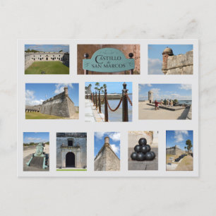 Castle of San Marcos Postcard St. Augustine, Fl. Vykort