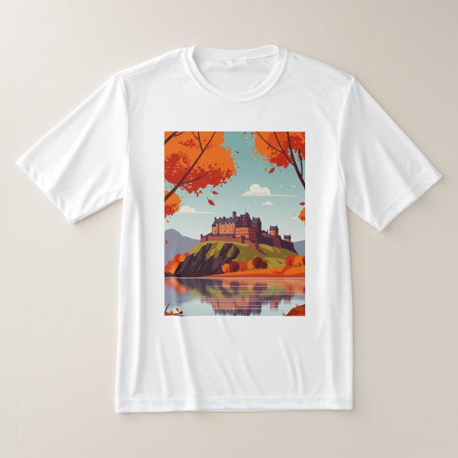 Castle on a mountain t shirt (Laydown)