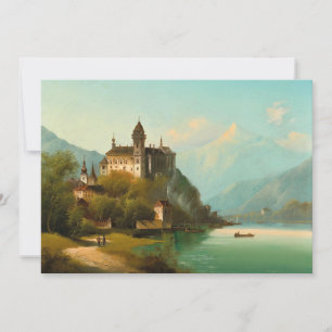 Castle på berget Sjö Johann Wilhelm Jankowsky