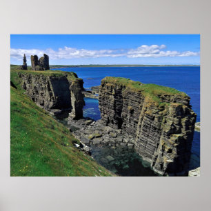 Castle på Cliffs Poster