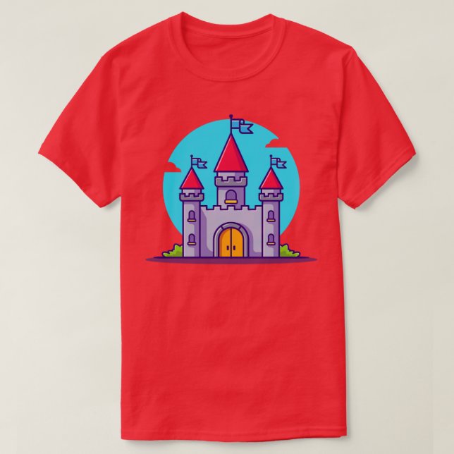 Castle Palace Tecknad T Shirt (Design framsida)