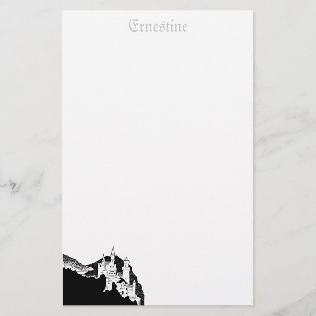 Castle-papper - personlig brevpapper (Framsida)