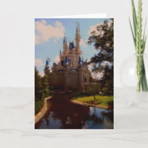 Castle pastel teckning kort