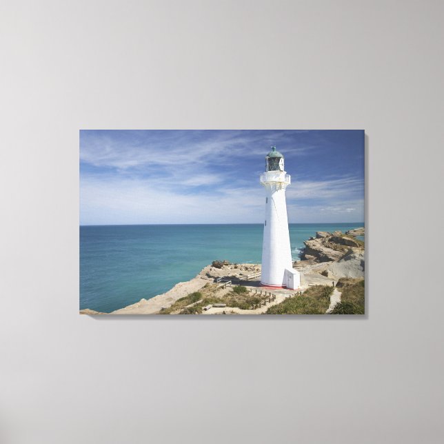 Castle Point Lighthouse, Castlepoint, Wairarapa, Canvastryck (Framsida)