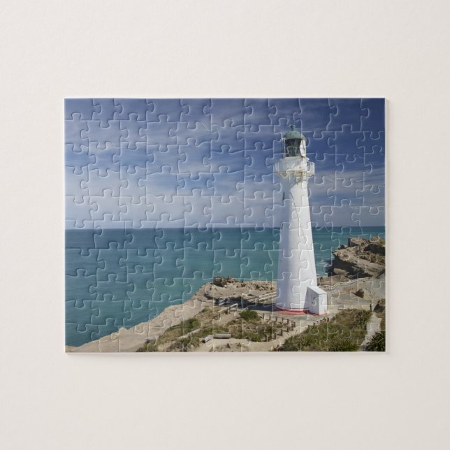 Castle Point Lighthouse, Castlepoint, Wairarapa Pussel (Horisontell)