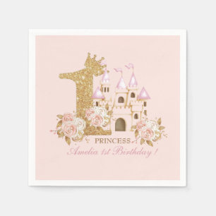 Castle Princess 1st Birthday Pappersservett