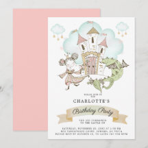 Castle Princess Dragon Girl Birthday