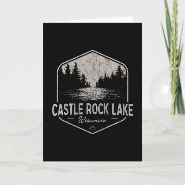 Castle Rock Lake Wisconsin Utomhus Vintage  Kort (Framsida)