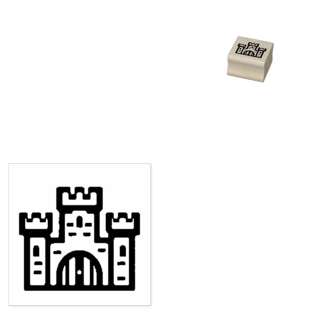 Castle Rubber Stamp Stämpel (Stämplad)