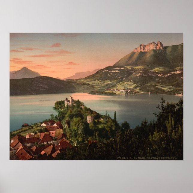 Castle Ruphy, Annecy, Frankrike Poster (Framsidan)