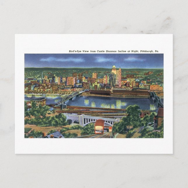 Castle Shannon Incline, Pittsburgh, PA Vykort (Framsida)