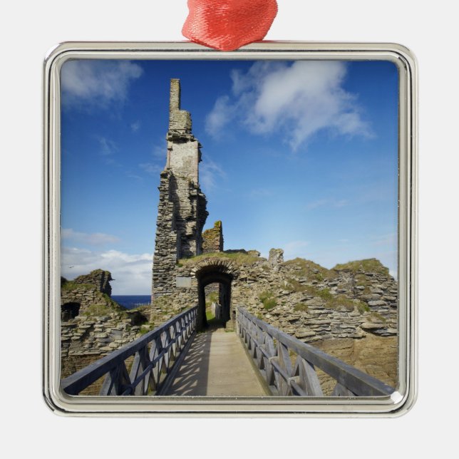 Castle Sinclair Girnigoe, Wick, Caithness, 2 Julgransprydnad Metall (Framsidan)
