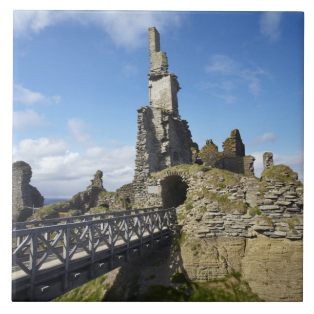 Castle Sinclair Girnigoe, Wick, Caithness, Kakelplatta (Framsidan)
