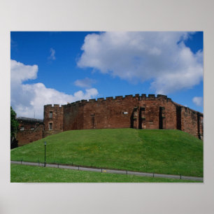 Castle som visar halva måne torn, Chester. Poster