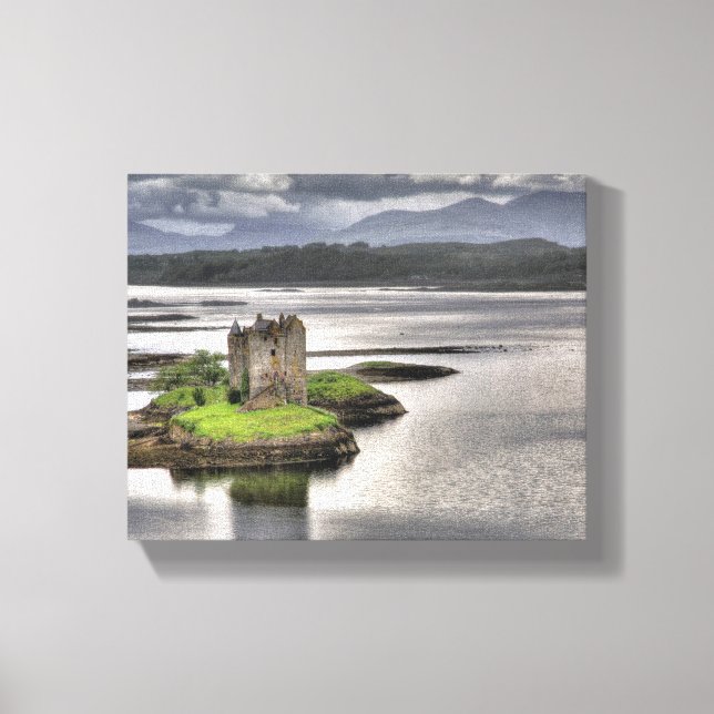 Castle Stalker Appin Argyll Scotland Canvastryck (Framsida)