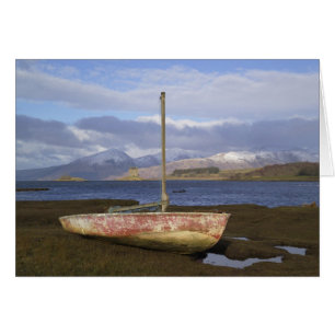 Castle Stalker med fiskebåt i Hälsningskort