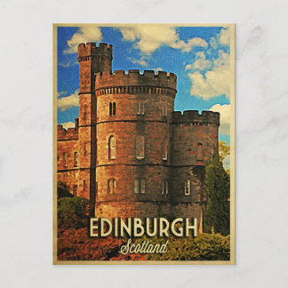 Castle Sten Edinburgh Vykort