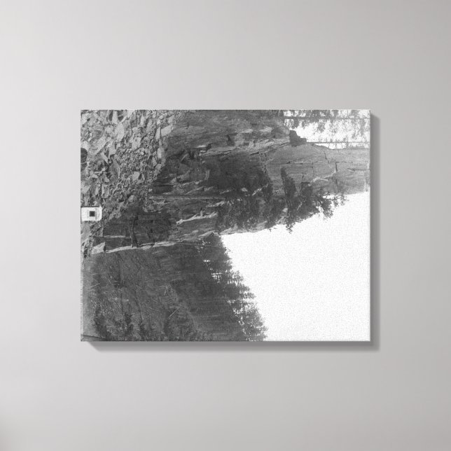 Castle Sten mellan Backe City och Rockerville Canvastryck (Framsida)