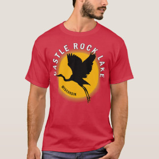 Castle Sten Sjö i Wisconsin Heron Sunrise T Shirt