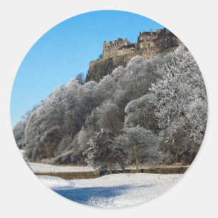 Castle, Stirling, Skottland Runt Klistermärke