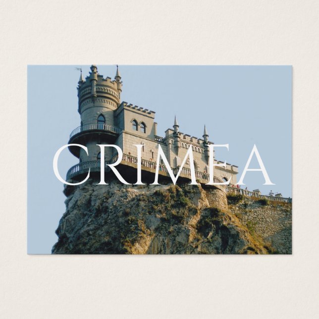 Castle Sväljer bo i Crimea Postcard Visitkort (Framsidan)