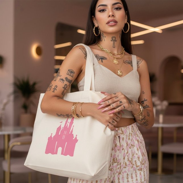 Castle Tote Bag Jumbo Tygkasse (Skapare uppladdad)