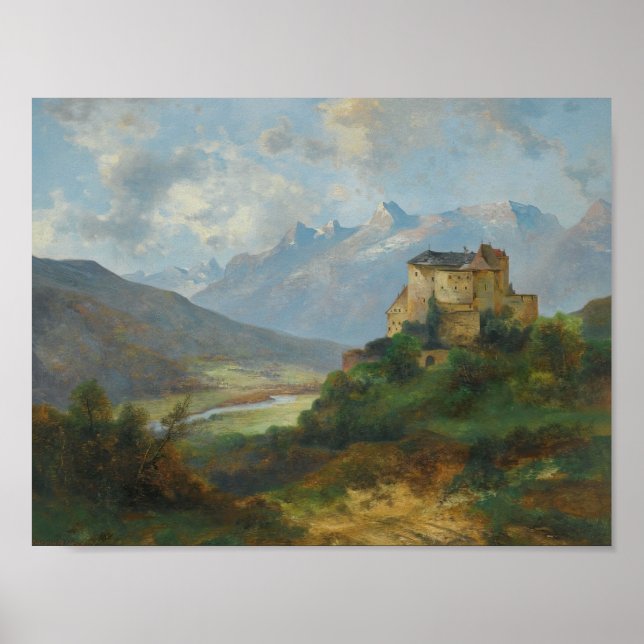 Castle Vaduz Adolf Obermüllner Poster (Framsidan)