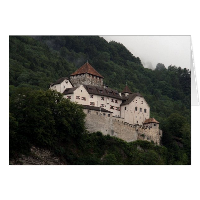 castle vaduz backe hälsningskort (Framsidan Horizontal)
