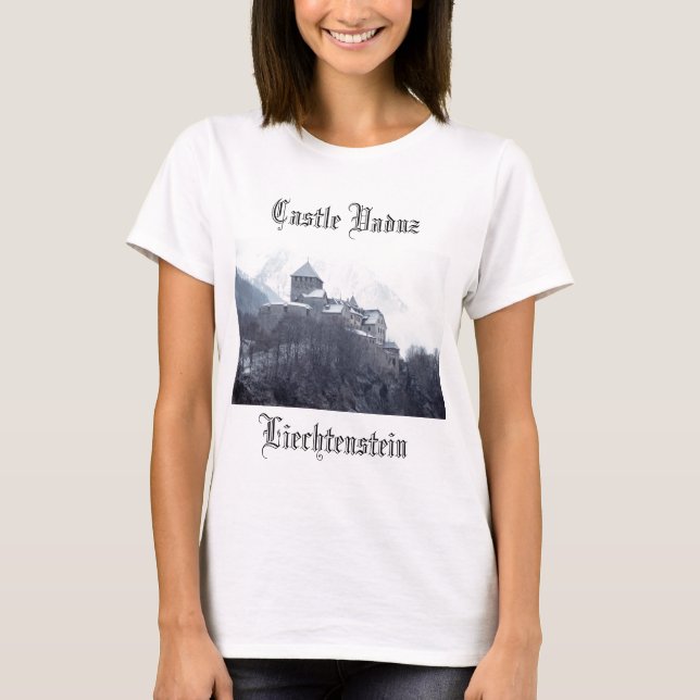Castle Vaduz Liechtenstein T-shirt (Framsida)