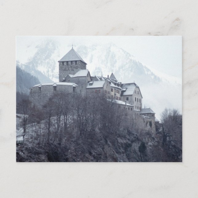 Castle Vaduz Liechtenstein Vykort (Framsida)