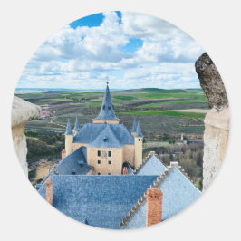 Castle View Sticker - Medieval Charm Runt Klistermärke