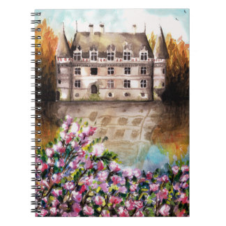 Castle watercolor notebook anteckningsbok