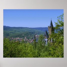 Castle, Wernigerode, Sachsen Anhalt, Tyskland Poster
