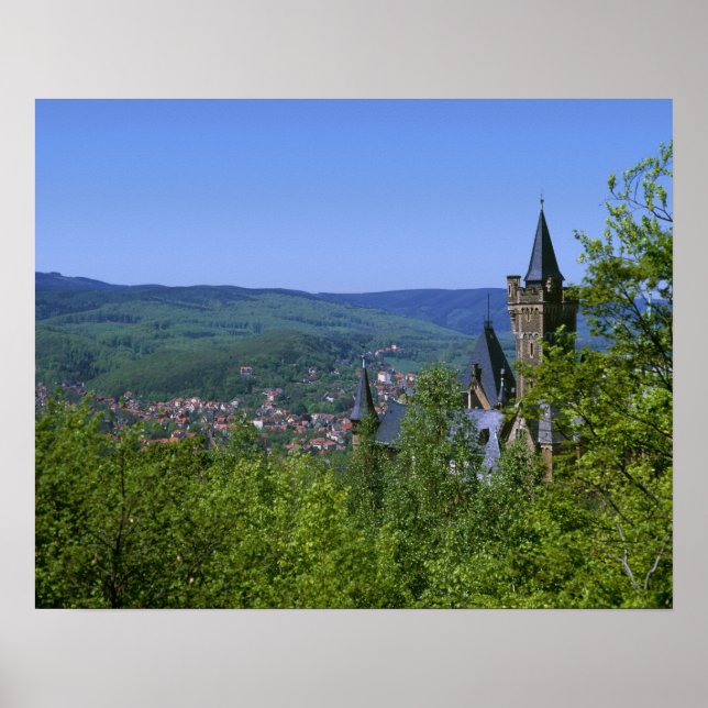 Castle, Wernigerode, Sachsen Anhalt, Tyskland Poster (Framsidan)