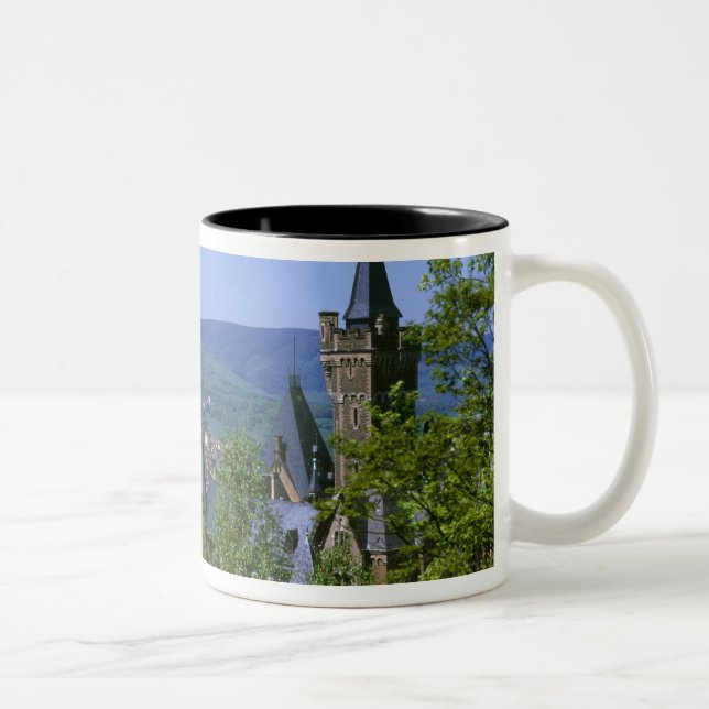Castle, Wernigerode, Sachsen Anhalt, Tysklandare Två-Tonad Mugg (Höger)
