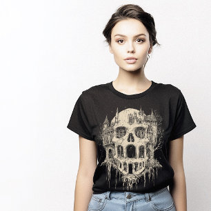 Castlecore Castle Skull T Shirt