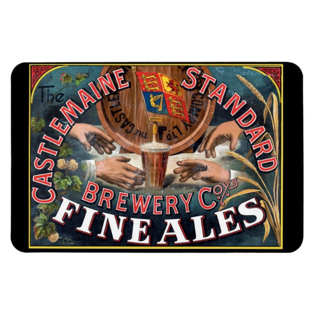 Castlemaine Australian Beer Label Magnet (Horisontell)